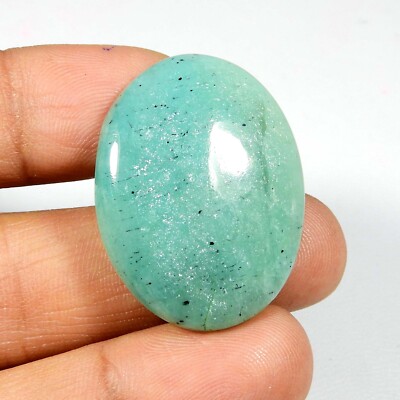 Green Amazonite Polished Gemstone Oval Shape Natural Cabochon Loose 39 Cts #9622