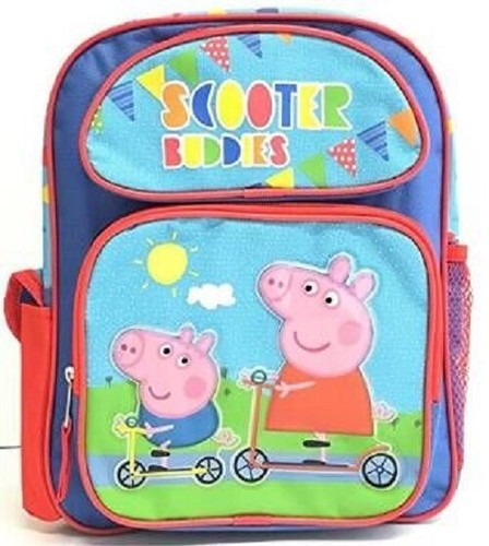 Peppa Pig Scooter Buddies 12" inches Backpack New with Tags Licensed Product