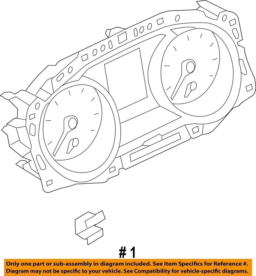 Medidor de velocímetro usado se adapta a: Volkswagen Golf Cluster 2016 Htbk Base MPH Foto 4 de 4