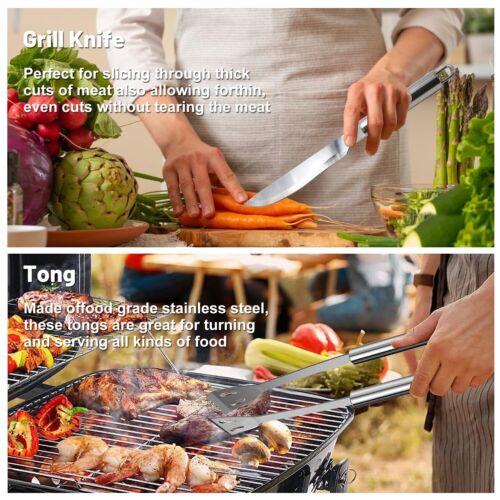 Heavy Duty BBQ Grill Accessories Kit Gifts for Men Dad20PCS Stainless Steel G... - Picture 5 of 8