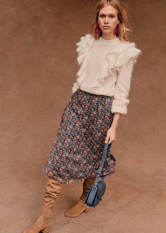 SEZANE MARIA SKIRT ENGLISH COUNTRYSIDE SIZE 34 US 2 | eBay 