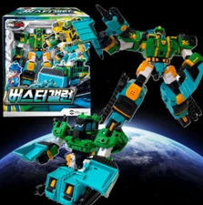 Metal Cardbot S BUSTER GALLON Green Bulldozer Transformer Robot Figure Toy 2024