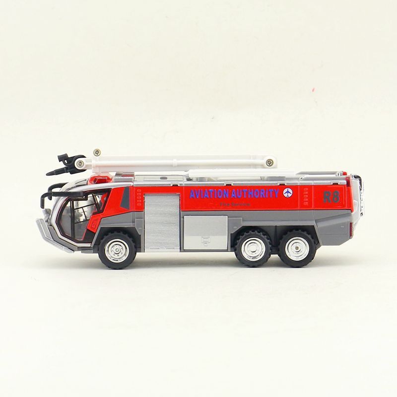 Children Alloy Pull Back Airport Fire Truck Car Model Engineering Car For Gifts