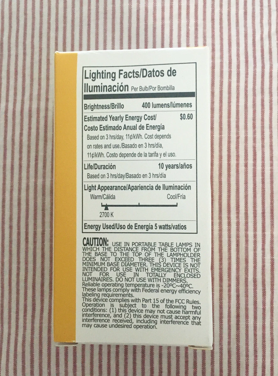 2 x IKEA RYET LED 400 Lumen 5W E26 Light Bulbs 2700K Warm White