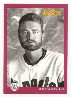BERT BLYLEVEN 1991 LEAF STUDIO CARD NEAR MINT+ CONDITION