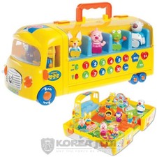 Pororo - Pabang School Bus Melody Sound Korean Figure Play Set Vehicle Car Toy