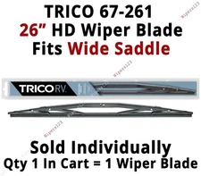 TRICO 67-261 Wiper Blade for RV Coach Bus & Commercial Truck 26" HD Wide Saddle