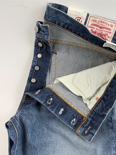 Levi's Premium Men Circular 501 Original Fit Straight Leg Jeans Blue NWT - Picture 4 of 16