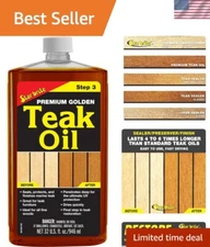32 Oz  Teak Oil - Enhance Color & Protection for Outdoor Furniture, Boats