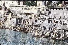 Scene Along Ganges River, Benares [Varanasi] India, Magic Lantern Glass Slide