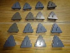 16 LEGO Blueish / dark Gray Rock Wall Mountain(LURP)6082 6083 Castle Kingdom