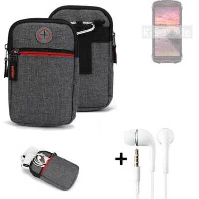 Holster + Kopfhörer für Cubot King Kong Mini 2 Pro Gürtel-Tasche