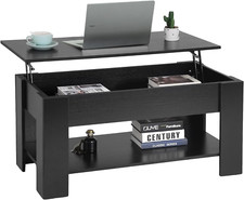 Coffee Table Lift Top Coffee Tables with Hidden Compartment and Storage Shelf Wo