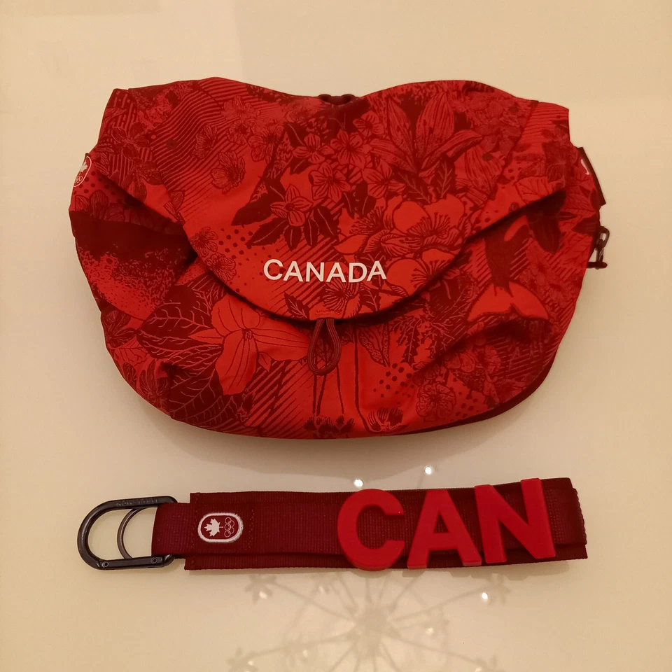 RARE - Lululemon Curved Crossbody Bag Paris 2024 Olympics - Canada Red - Photo 1/4