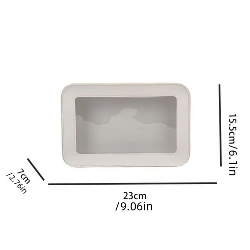 Dual Zipper Closure Portable Makeup Pouch Skincare Products Organizer Outdoor - Picture 2 of 17