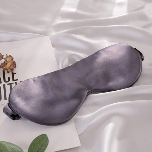 Masque De Nuit 100% Soie 22 Momme – Masque Sommeil Confortable Noir Pour Homme & Femme, Blocage Lumière Total