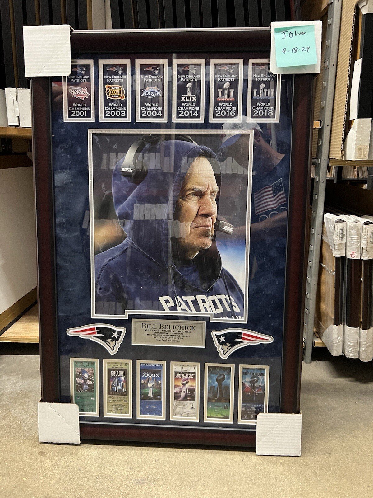 Bill Belichick  Custom Framed Photo 20x30