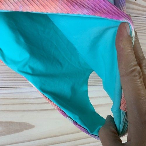 Pantalones de baño de bikini Tinibikini para mujer XL pastel lazo teñido reversible acanalado tiro alto - Imagen 7 de 9