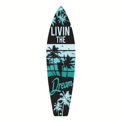 Strand Tiki Bar Surfbrett Metall Blechschild Plakette Dekor für Badezimmer Haus Wand Platte