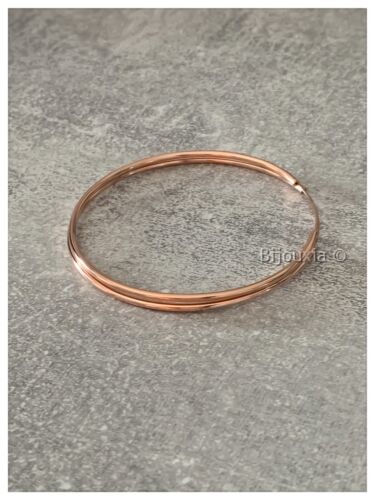 Orecchini Creoli Diametro 6,5 CM Placcato Oro Rosa 18 Carati 750/1000 - Foto 3 di 4