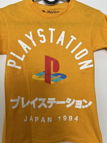 PlayStation Japan 1994 Youth T-Shirt Size YS Unisex Yellow Short Sleeve Cotton - Picture 2 of 6