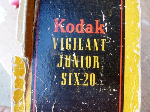 Vintage Kodak Vigilant Junior Six-20 Folding Camera Original Box 1940s - Picture 6 of 13