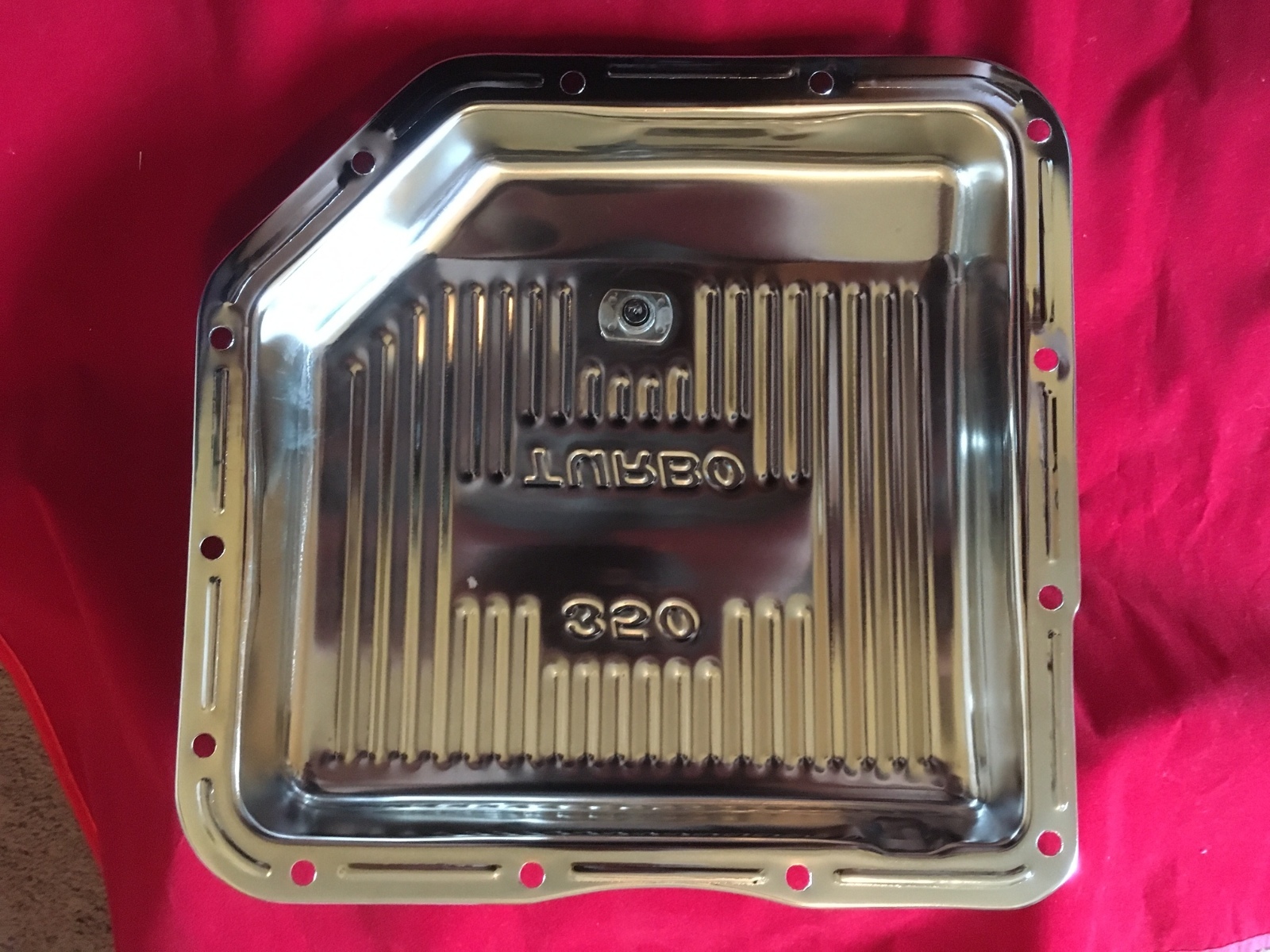 GM Chevy Turbo 350 Chrome Automatic Transmission Pan Stock High