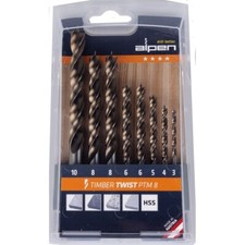 Alpen Kassette Bohren Bohrer Set TIMBER TWIST PTM 8 8tlg 0067100008100