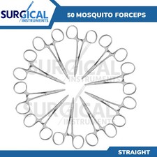 50 Pcs Mosquito Forceps Hemostat Straight Surgical  Veterinary German Grade