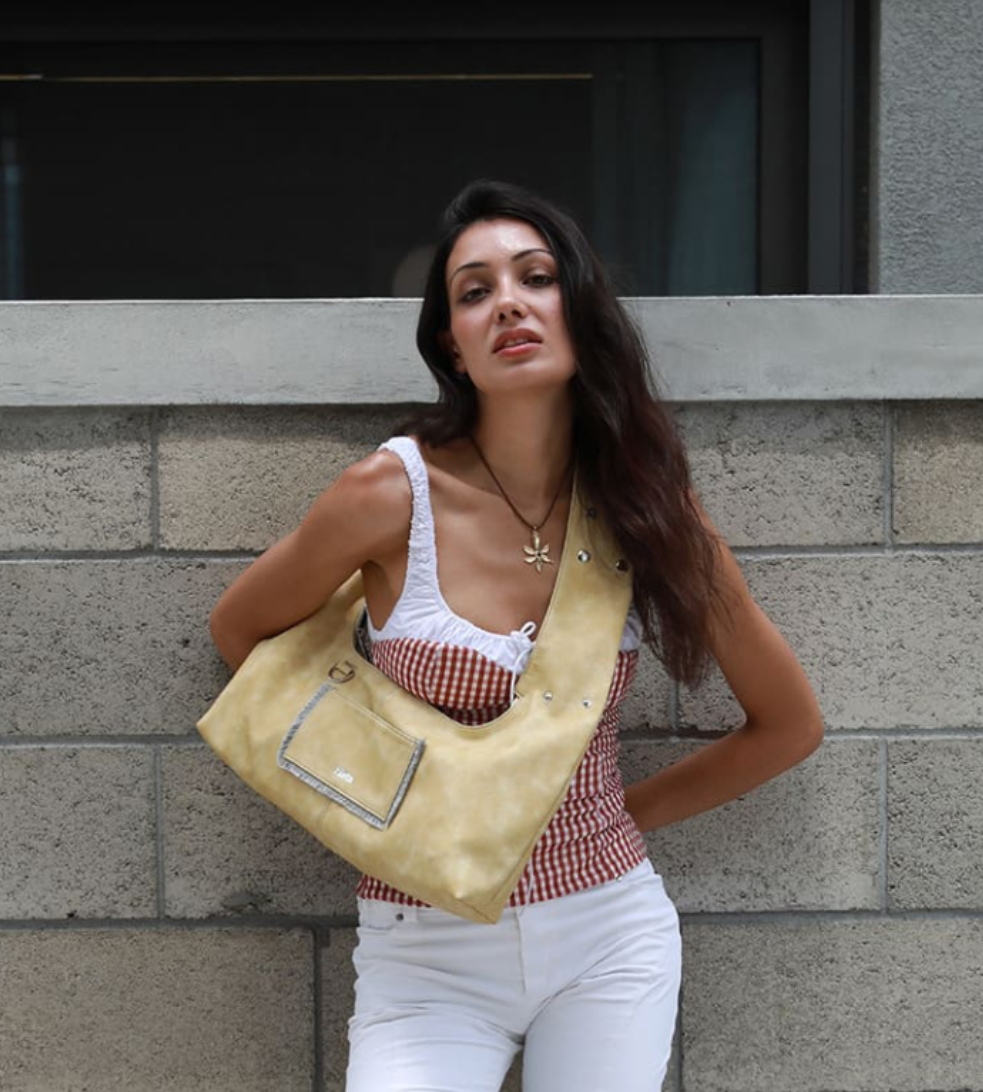 HIETA Tina Shoulder Bag [Butter] | Elegant Leather Shoulder