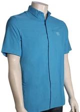 Under Armour Fish Pro Hybrid SS Button Down Shirt - Ether Blue / Stream - New