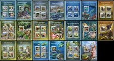 NATURE animals orchids mushrooms Central Africa collection 20 s/s MNH #CNA267