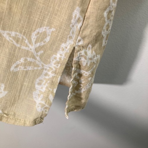 Tunica donna Krazy Kat pizzo scollo V boho floreale marrone L bianco cotone - Foto 6 di 10