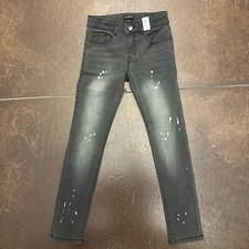 Kidpik Girls Skinny Jeans Size 10 Black Adjustable Waist Pockets Stretchy
