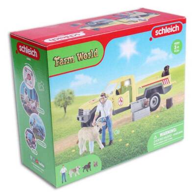 Schleich Tierarztbesuch auf dem Bauernhof (42503) Farm World Original Figur, 5+
