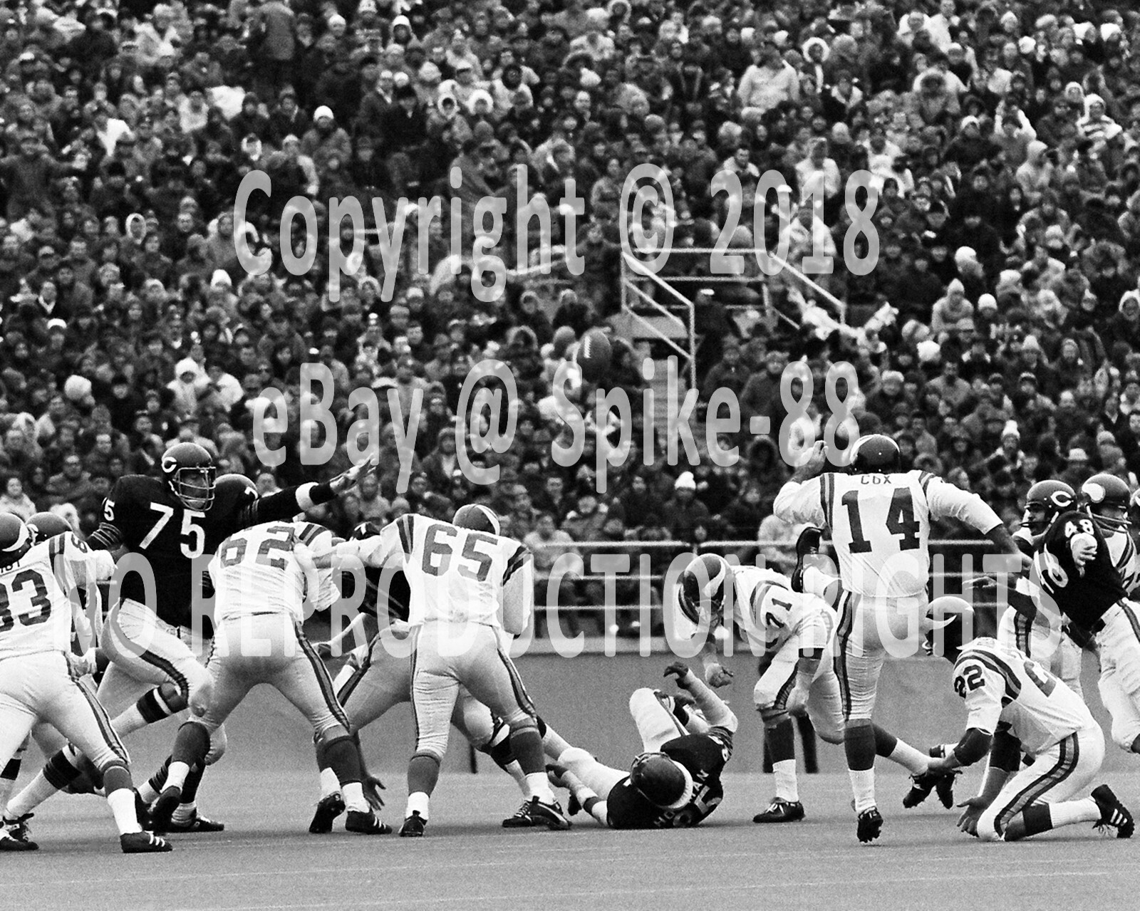 FRED COX MINNESOTA VIKINGS FIELD GOAL WIDE VIEW 1971 eBay