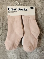 Toddler Girls Crew Socks 6-Pack Size 2T-3T Old Navy