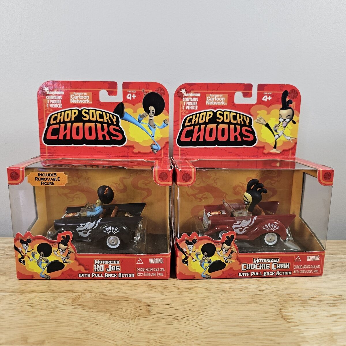 2) Cartoon Network Chop Socky Chooks Motorized Ko Joe 2) Cartoon Network Chop Socky Chooks Motorized Ko Joe