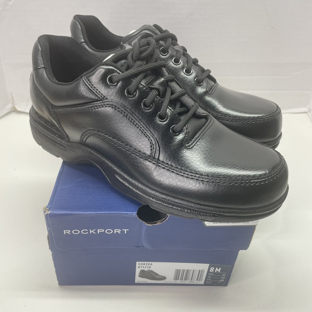 Rockport Men's Eureka Black Leather K71218 Size NEW