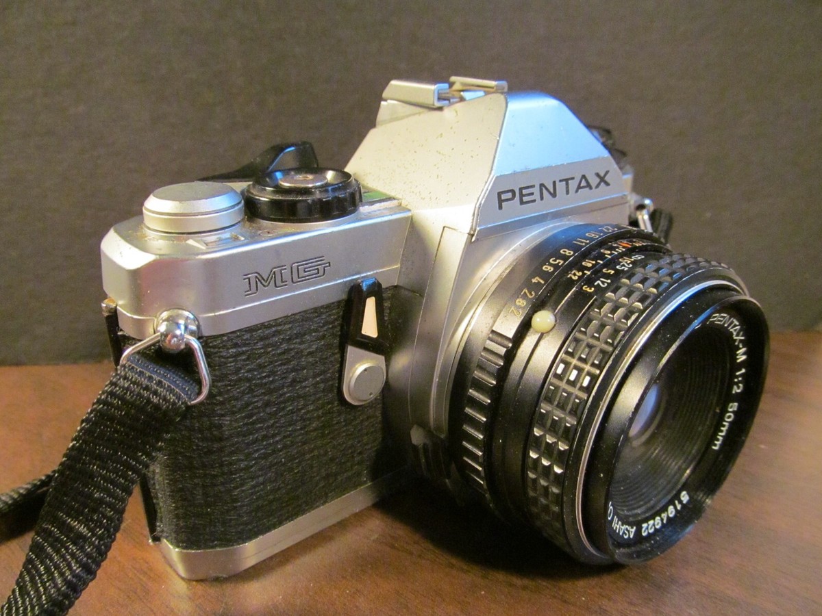 PENTAX MG with SMC Pentax M f/50mm 1:2 fixed ASAHI lens 35mm film