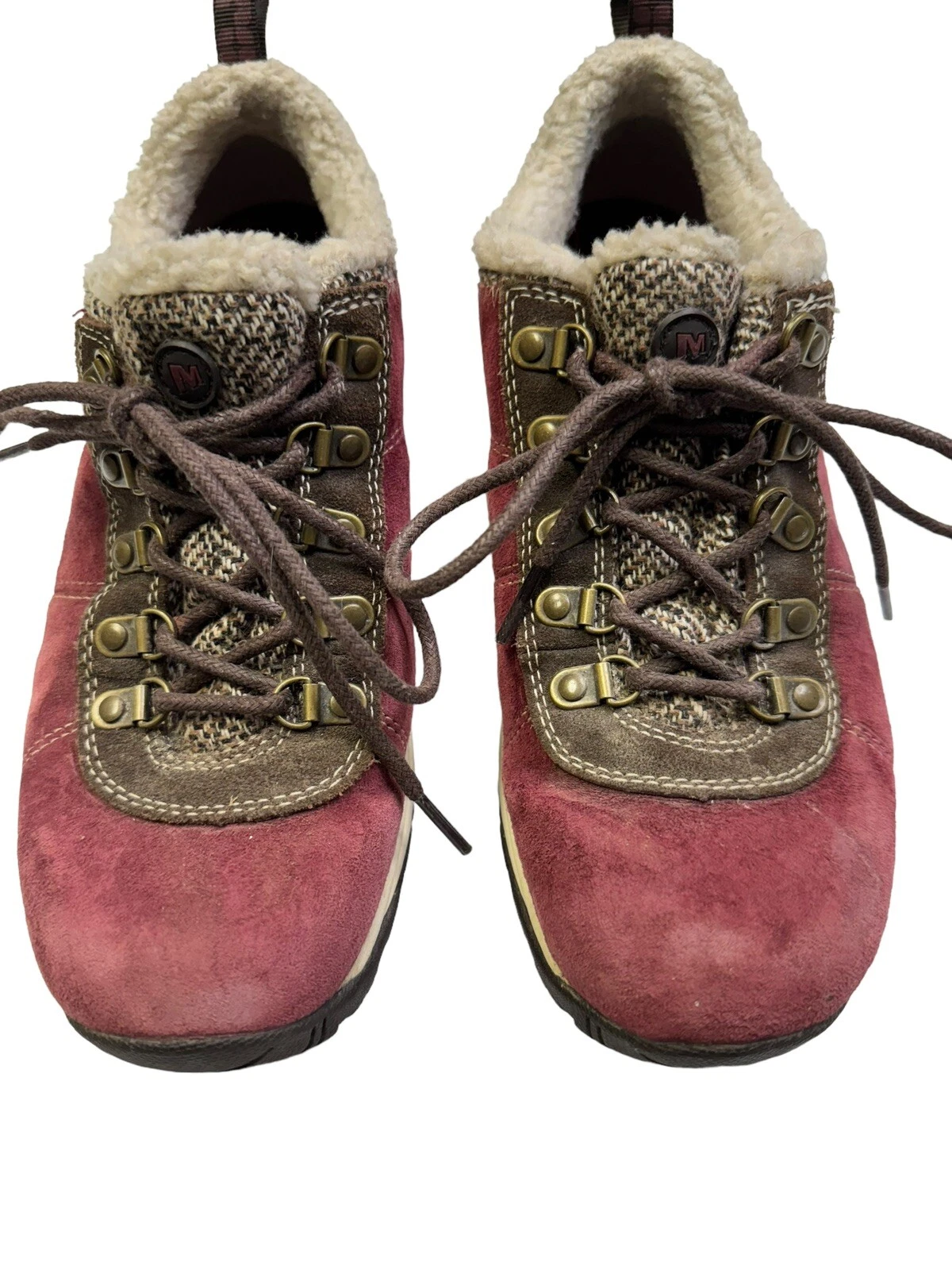 merrell windsor wine espresso low hiking outdoor euc shoes