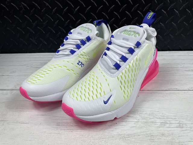Nike Air Max 270 White Pink Blast Volt 