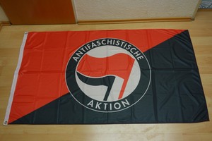 Fahne Flagge Antifaschistische Aktion Rot Schwarz Digitaldruck 90 X 150 Cm Ebay