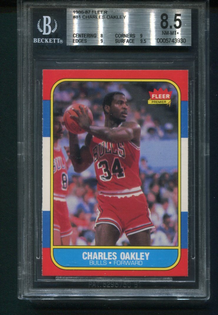 1986-87 Fleer Charles Oakley Bulls #81 BGS 8.5