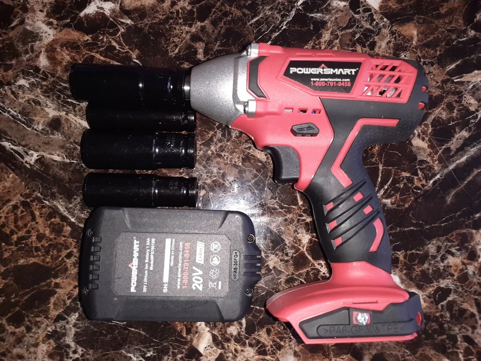 Chave de impacto PowerSmart 20V chave de impacto sem fio 1/2" driver de impacto Max To... - Imagem 3 de 4