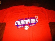 2018 National Champions Clemson Football T-SHIRT 2XL Hanes 2 SIDED DESIGN 