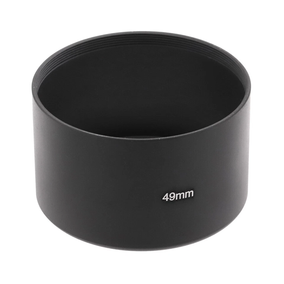 Teleobjetivo de metal parasol atornillado 49/52/55/58/62/67/72/77/82 mm rosca de lente Foto 2 de 4