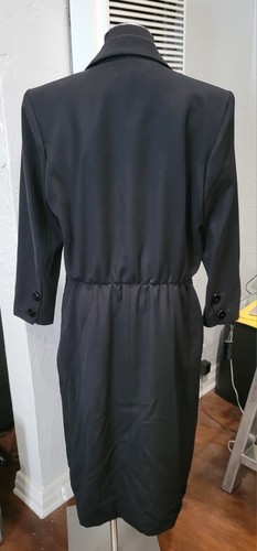 Vintage Yves St. Laurent Rive Gauche schwarz Damen-Blazer Kleid Gr. 12 - Bild 6 von 11