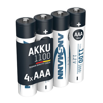 ANSMANN NiMH Akku Micro AAA Typ 1100 (min. 1050 mAh) 4er Blister