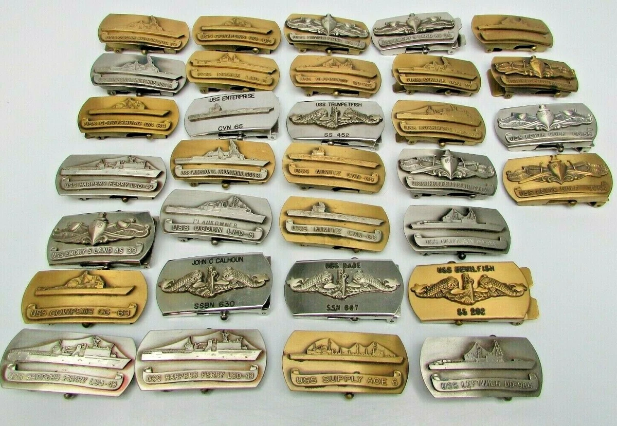 Vintage Brass Navy Belt Buckles (Choose Ship)